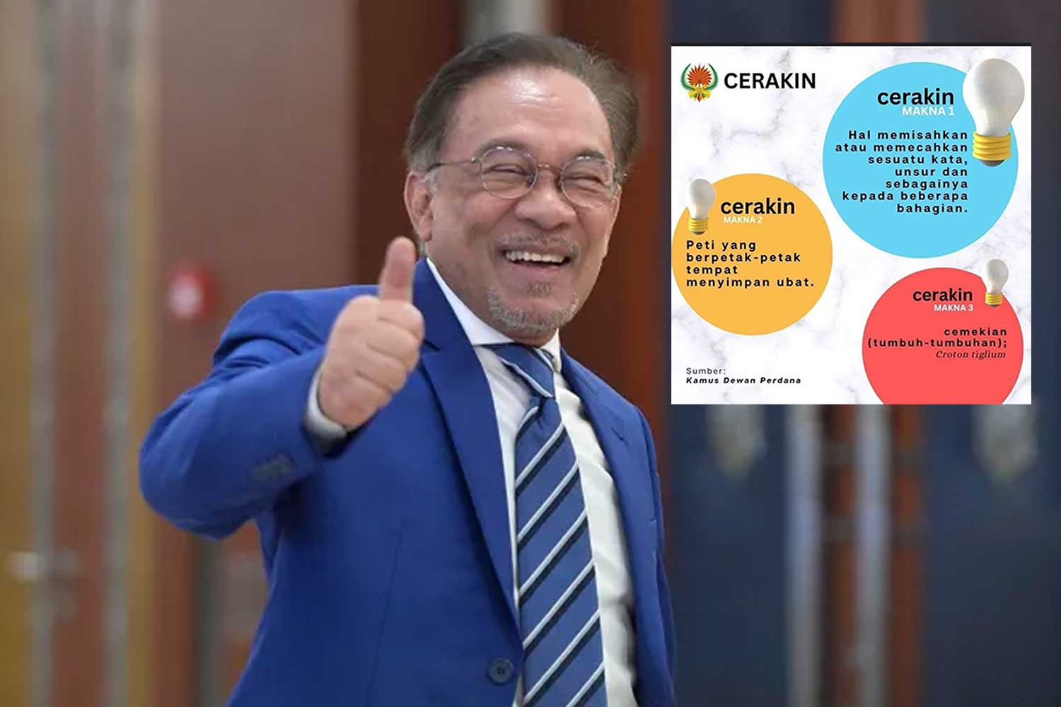 Perkataan 'Cerakin' yang diguna Anwar jadi bualan satu Malaysia