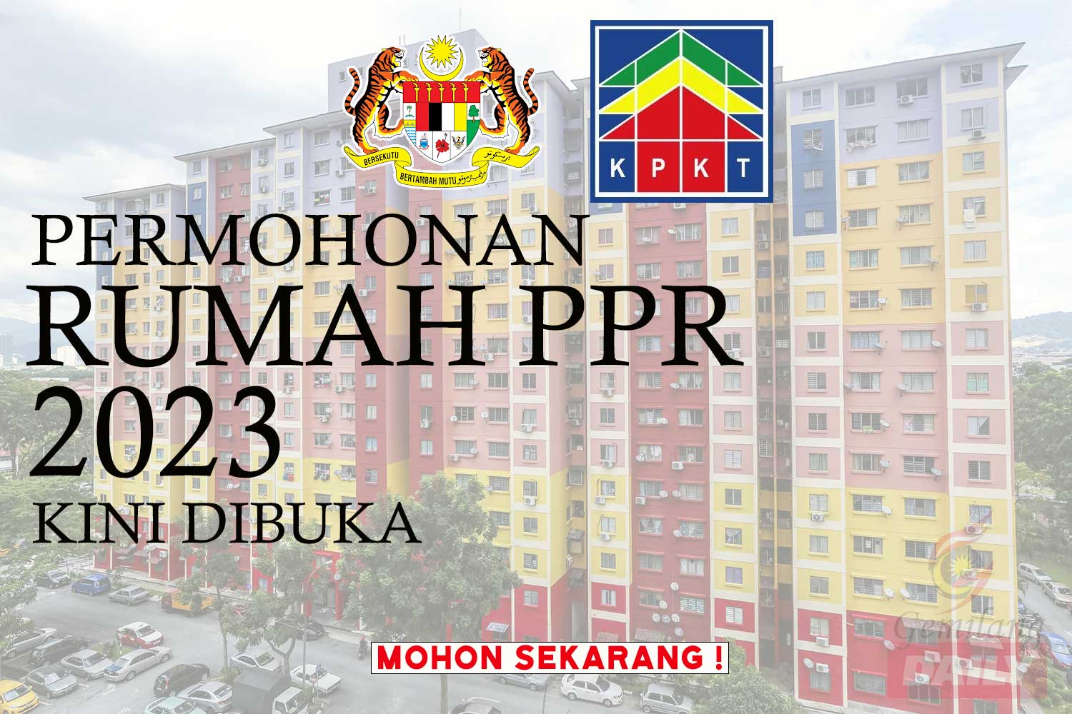 Permohonan rumah PPR 2023 dibuka, ini cara mohon