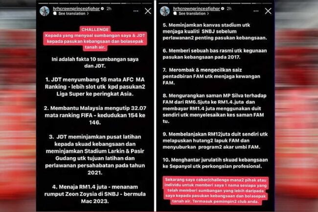 TMJ Pecah Rahsia 10 Sumbangannya Kepada Bola Sepak Malaysia